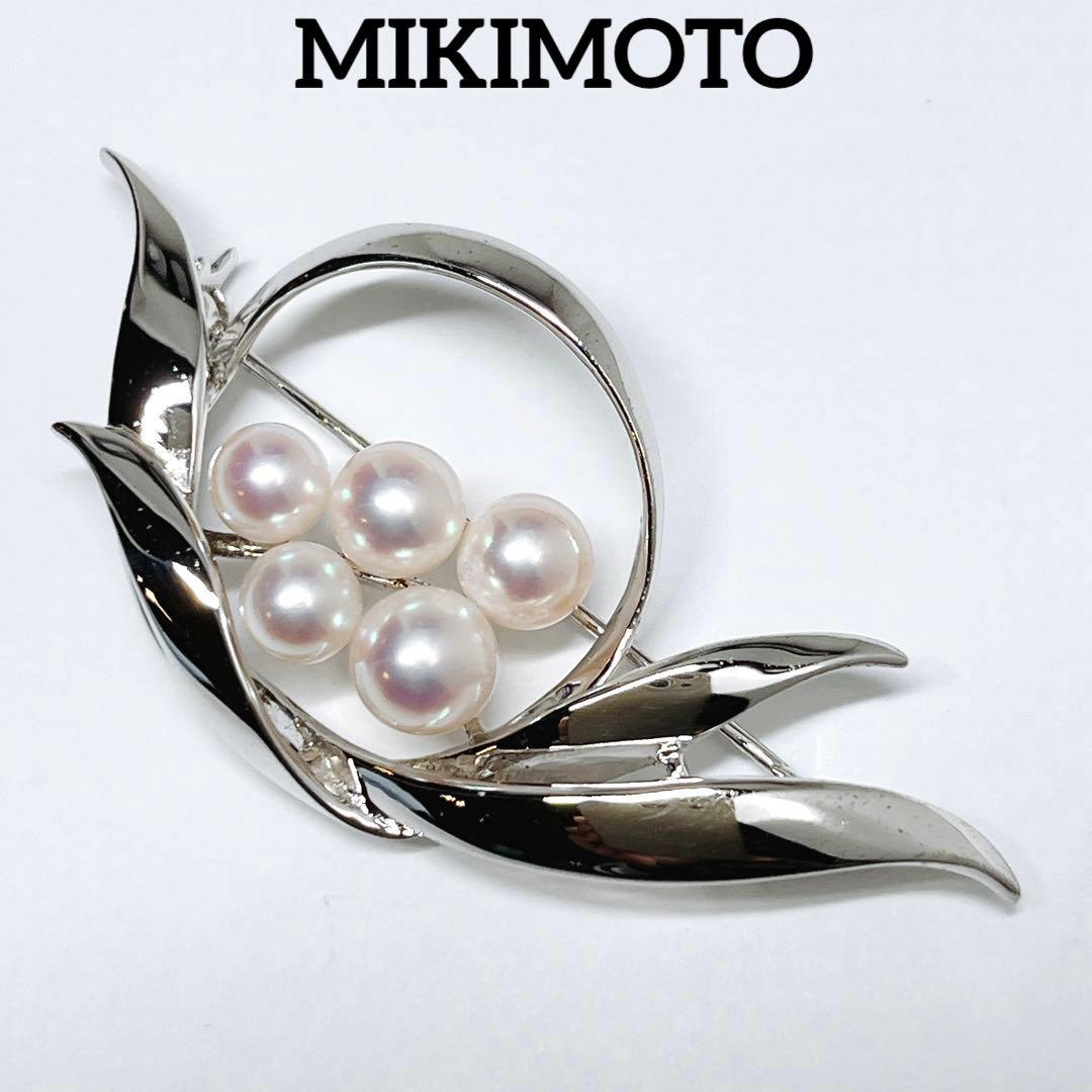 極美品✨MIKIMOTO ミキモト パール ブローチ コサージュ シルバー