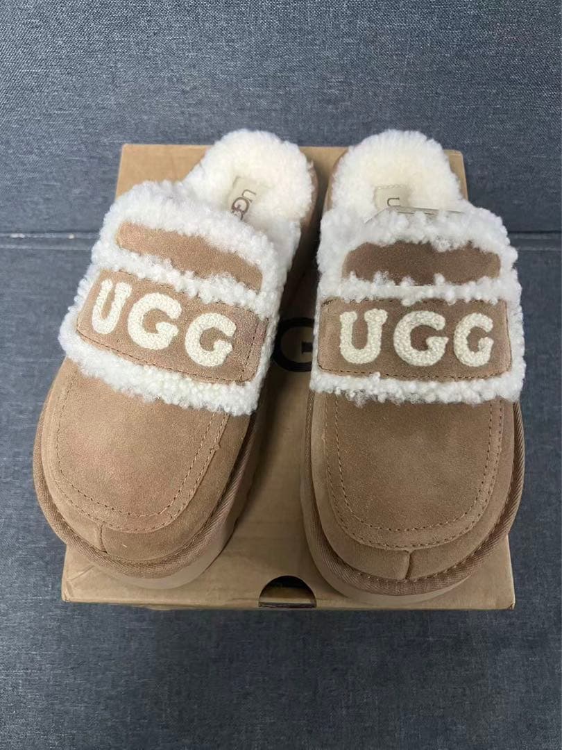 UGG ムートンブーツ 39 サイズ ベージュ 厚底 24.5cm