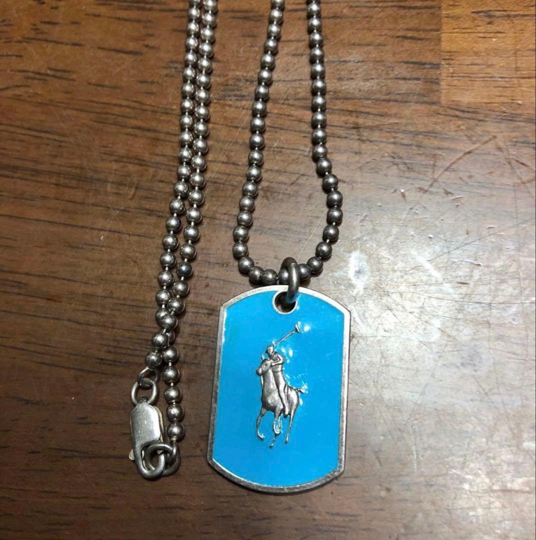 ラルフローレン　シルバー925　銀製　ドッグタグ　ネックレス ラルフローレン ドッグタグ ネックレス silver925 プレート 廃盤 貴重