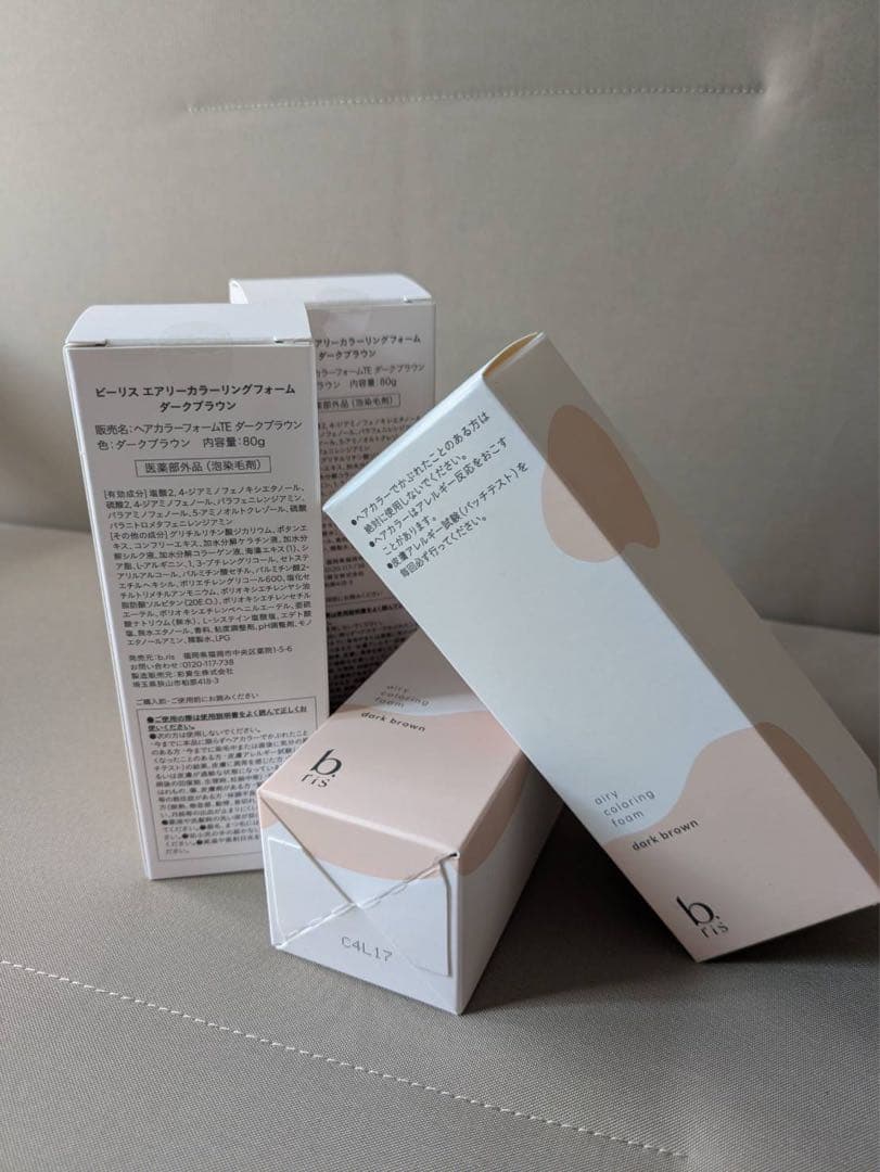 ビーリス 白髪染め カラーリングフォームダークブラウン 4本セット